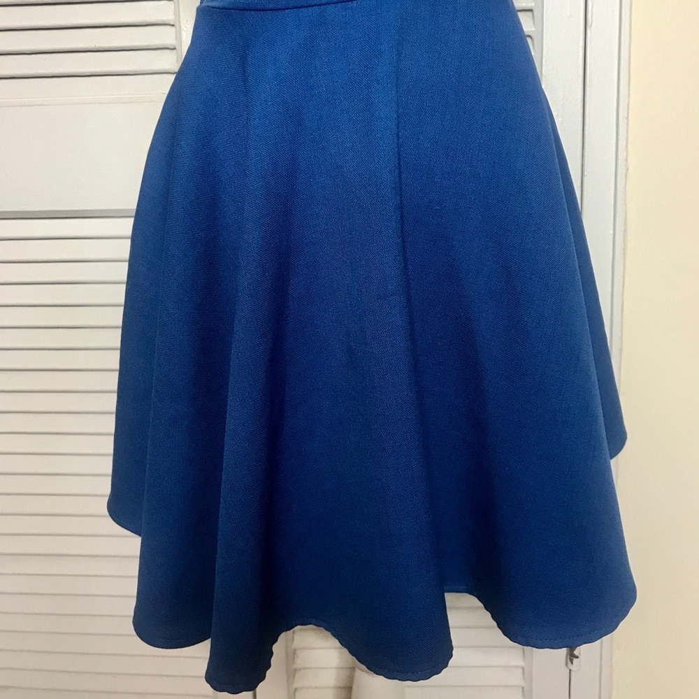 Janette Fashion Fit & Flare Navy Blue Dress - Picture 4 of 5